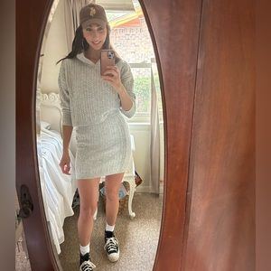 Express Co-ord Hooded Sweater & Skirt size Medium NWT